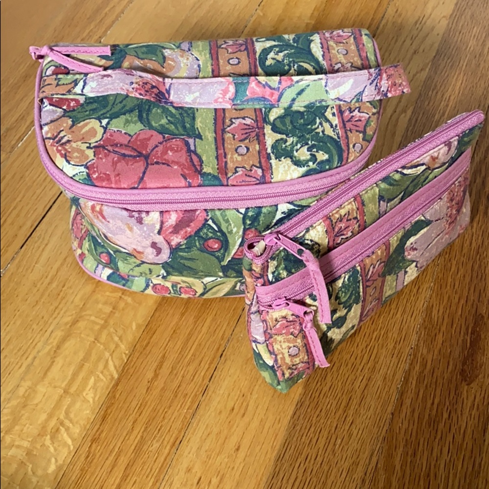 vintage travel makeup case set